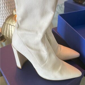 Elegant Cream White Women's Boots